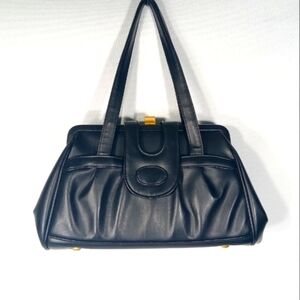 Vintage Style Medium Black Hand Shoulder Bag Purse